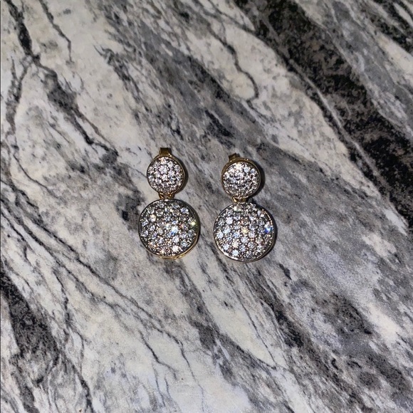 Jeweled Gold Earrings - Picture 1 of 6